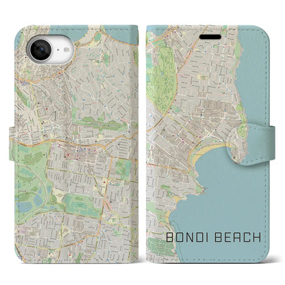【ボンダイビーチ（オーストラリア）】地図柄iPhoneケース（手帳タイプ）
