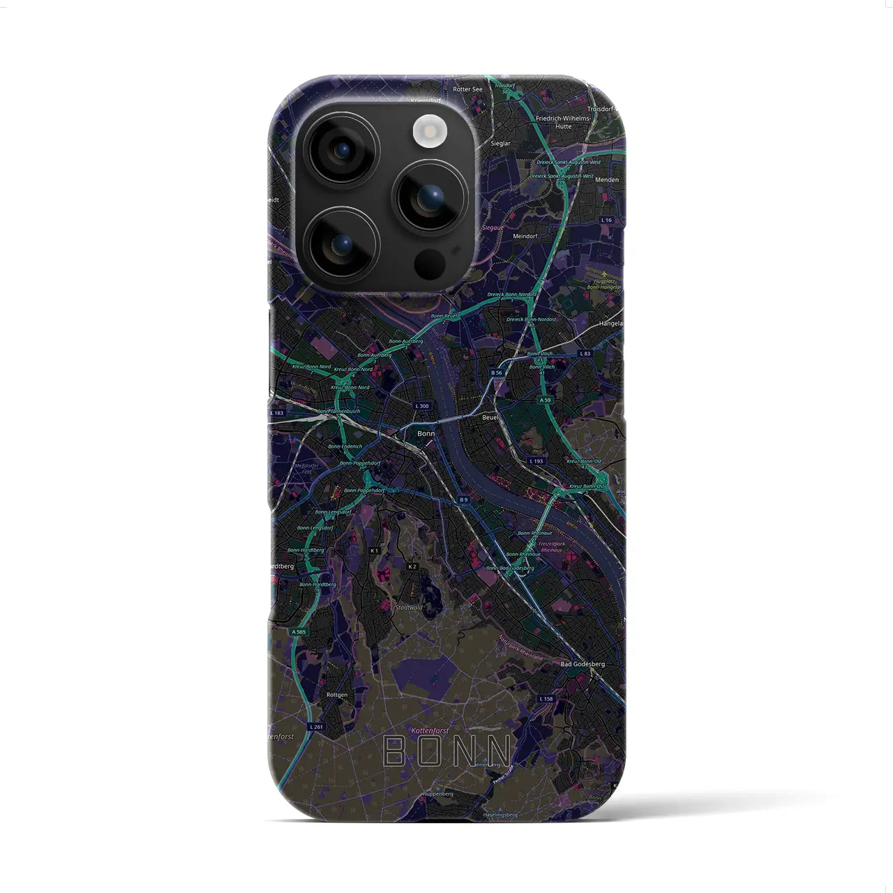 【ボン（ドイツ）】地図柄iPhoneケース（バックカバータイプ）