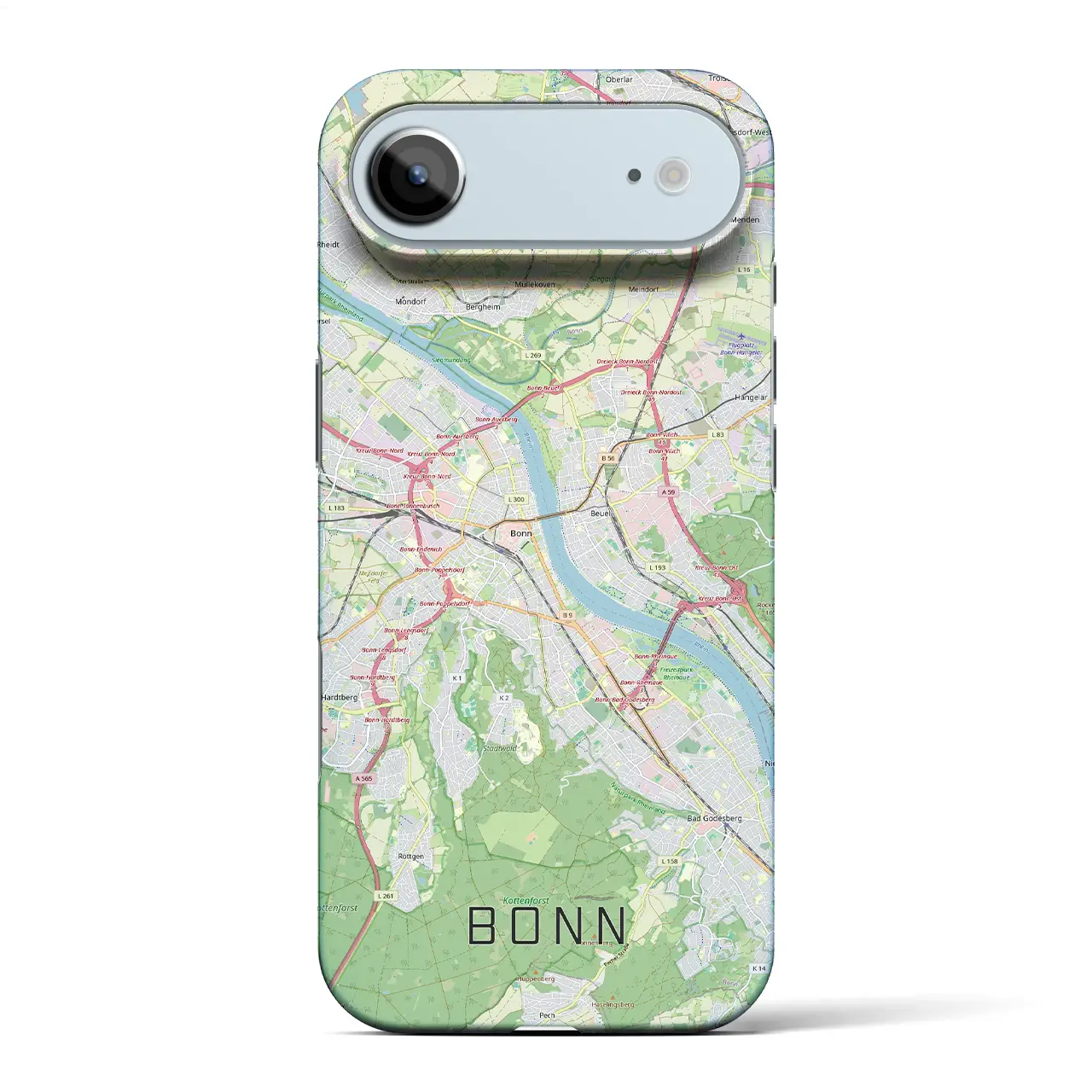 【ボン（ドイツ）】地図柄iPhoneケース（バックカバータイプ）ナチュラル・iPhone 17 Pro Max 用