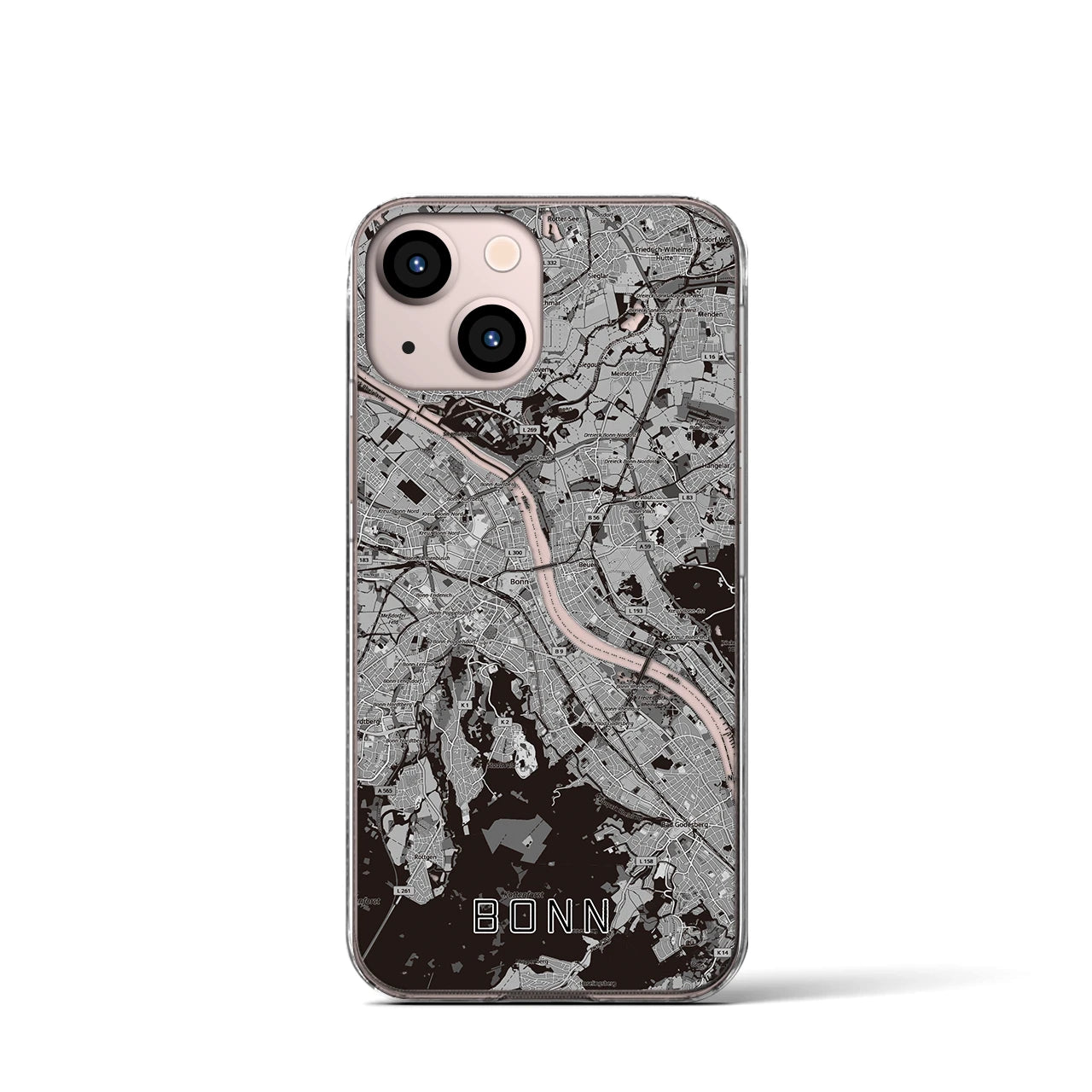 【ボン（ドイツ）】地図柄iPhoneケース（クリアタイプ）