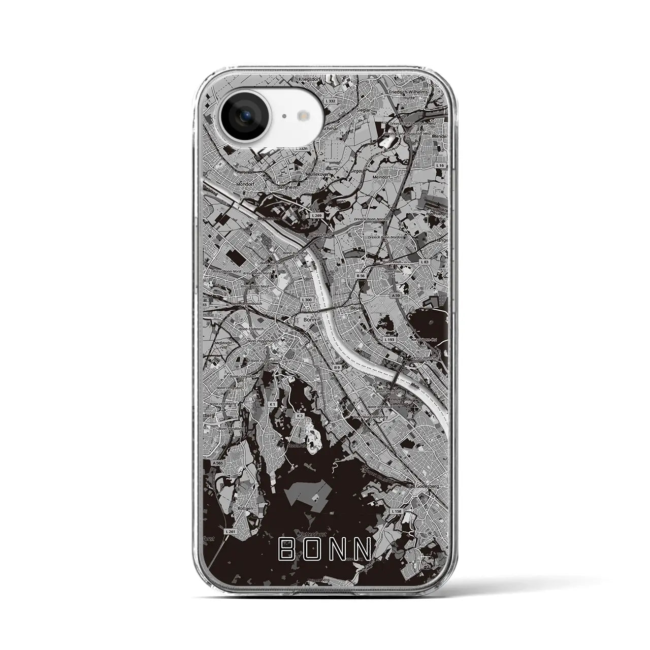 【ボン（ドイツ）】地図柄iPhoneケース（クリアタイプ）