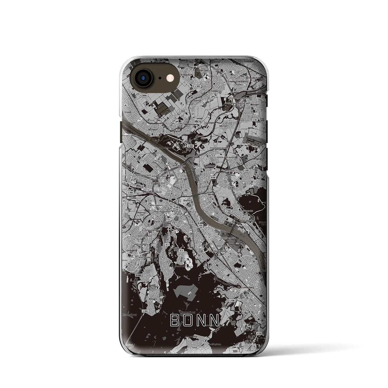 【ボン（ドイツ）】地図柄iPhoneケース（クリアタイプ）