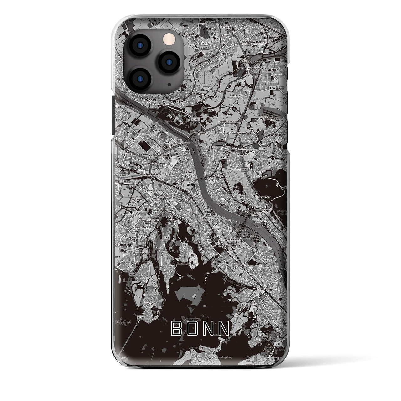 【ボン（ドイツ）】地図柄iPhoneケース（クリアタイプ）