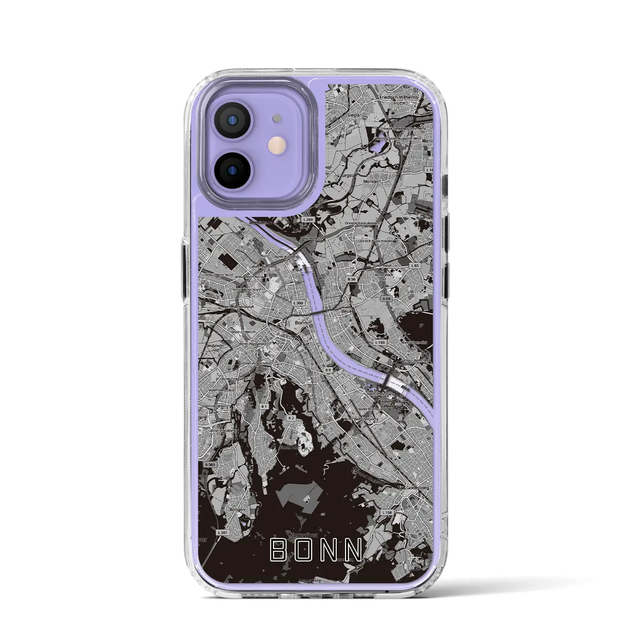 【ボン（ドイツ）】地図柄iPhoneケース（MagSafeタイプ）