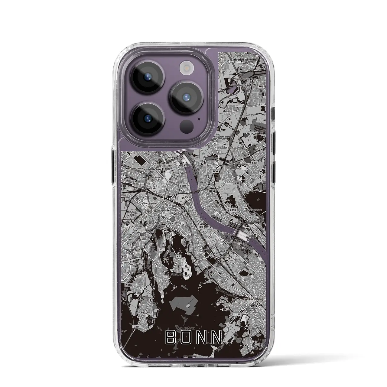 【ボン（ドイツ）】地図柄iPhoneケース（MagSafeタイプ）