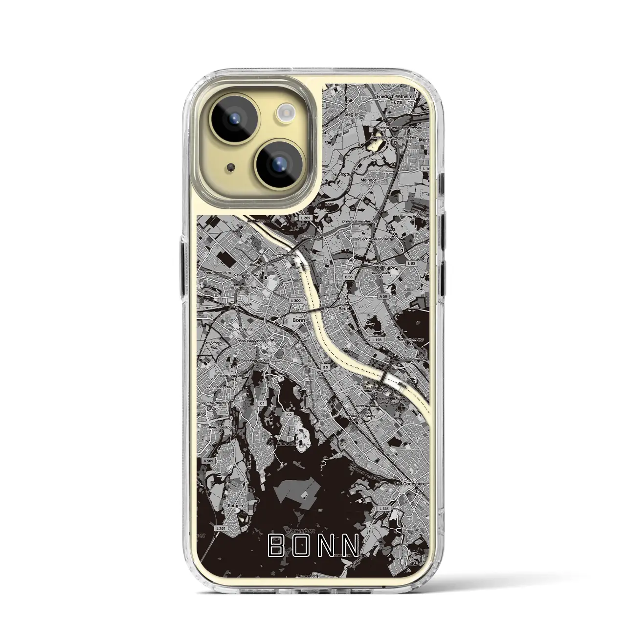 【ボン（ドイツ）】地図柄iPhoneケース（MagSafeタイプ）