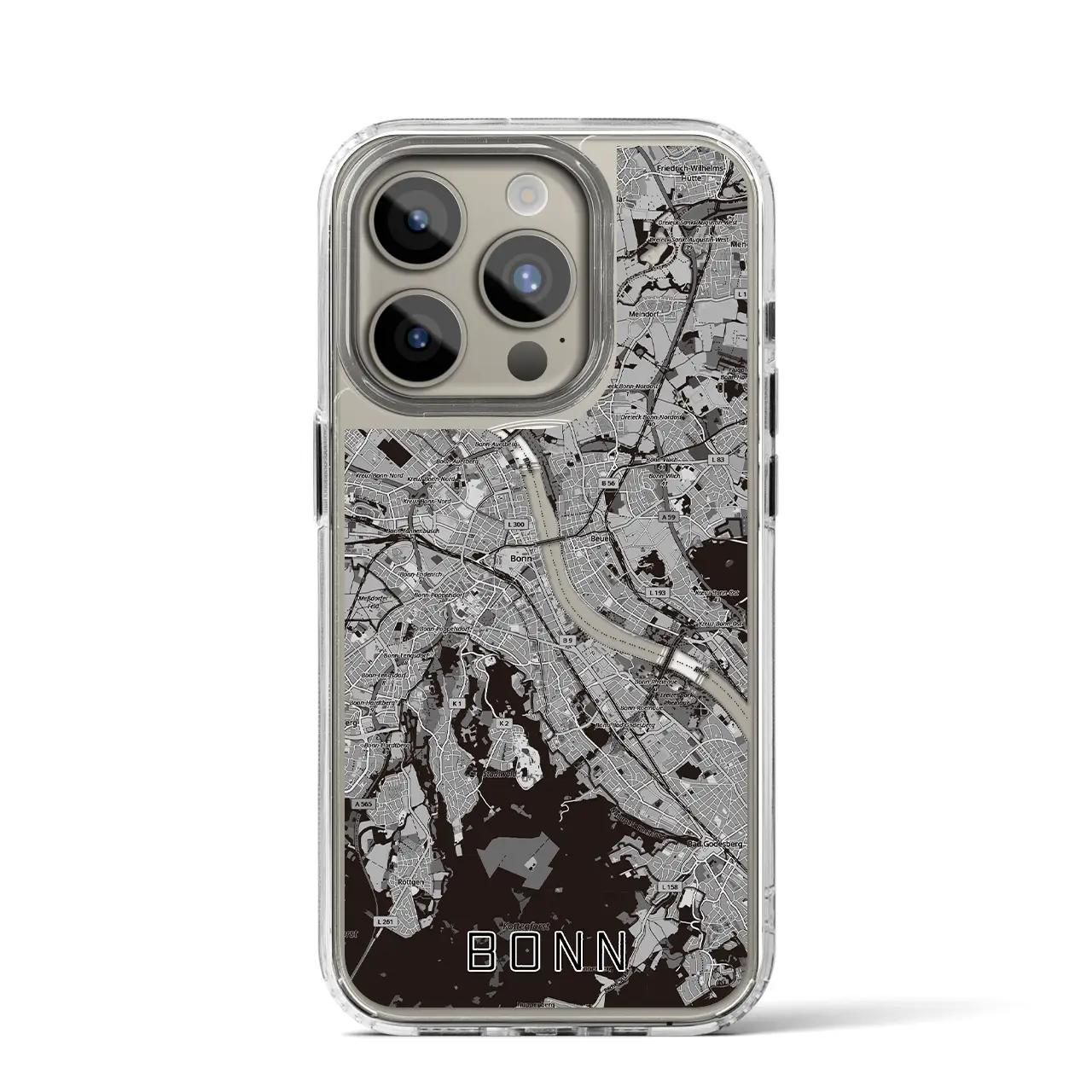 【ボン（ドイツ）】地図柄iPhoneケース（MagSafeタイプ）