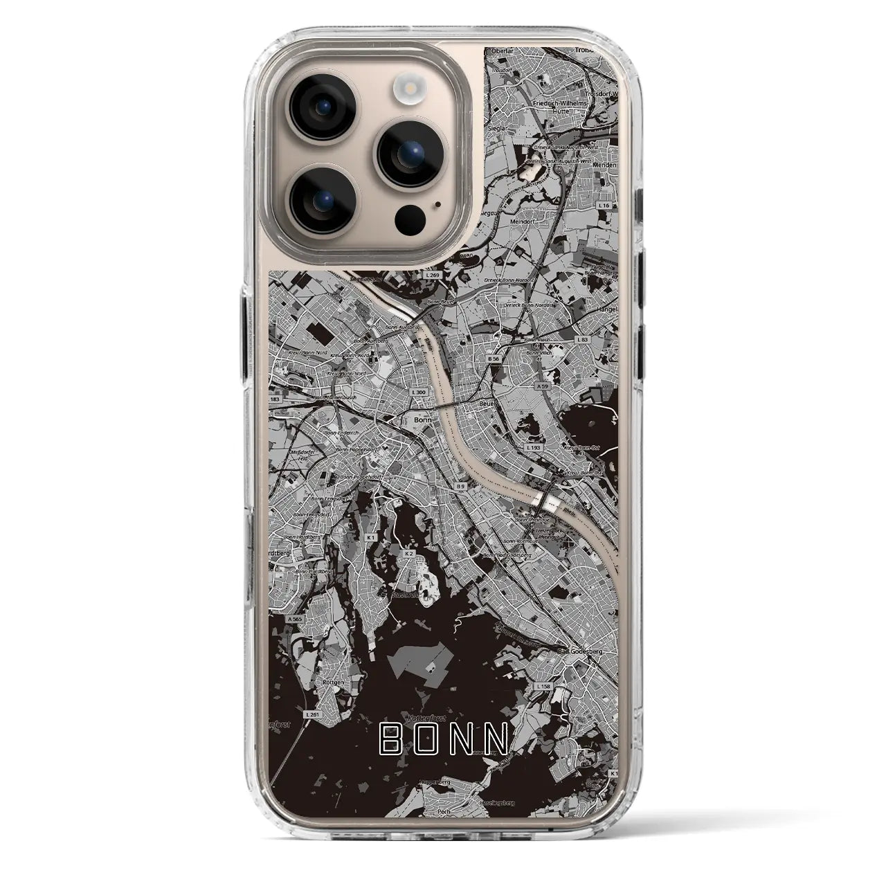 【ボン（ドイツ）】地図柄iPhoneケース（MagSafeタイプ）
