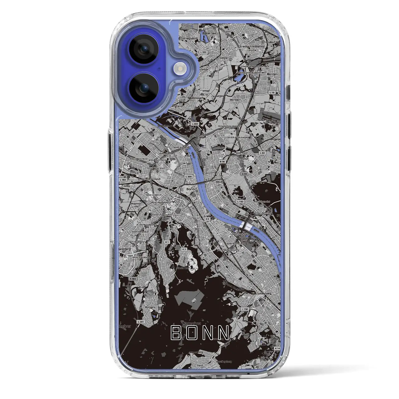 【ボン（ドイツ）】地図柄iPhoneケース（MagSafeタイプ）