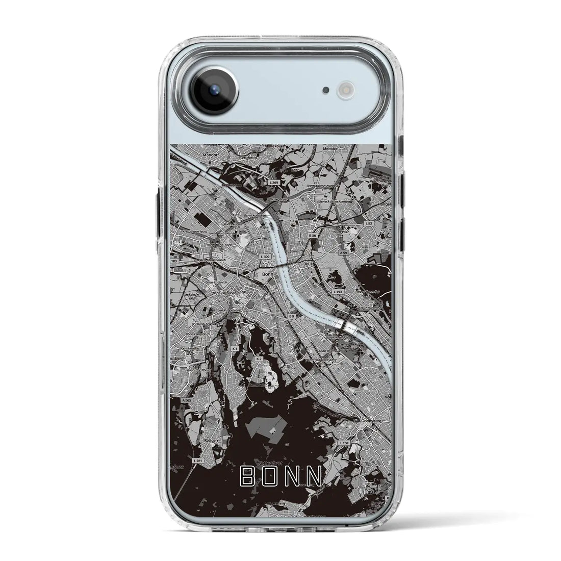 【ボン(ドイツ)】地図柄iPhoneケース(MagSafeタイプ)モノトーン・iPhone 17 Pro Max 用