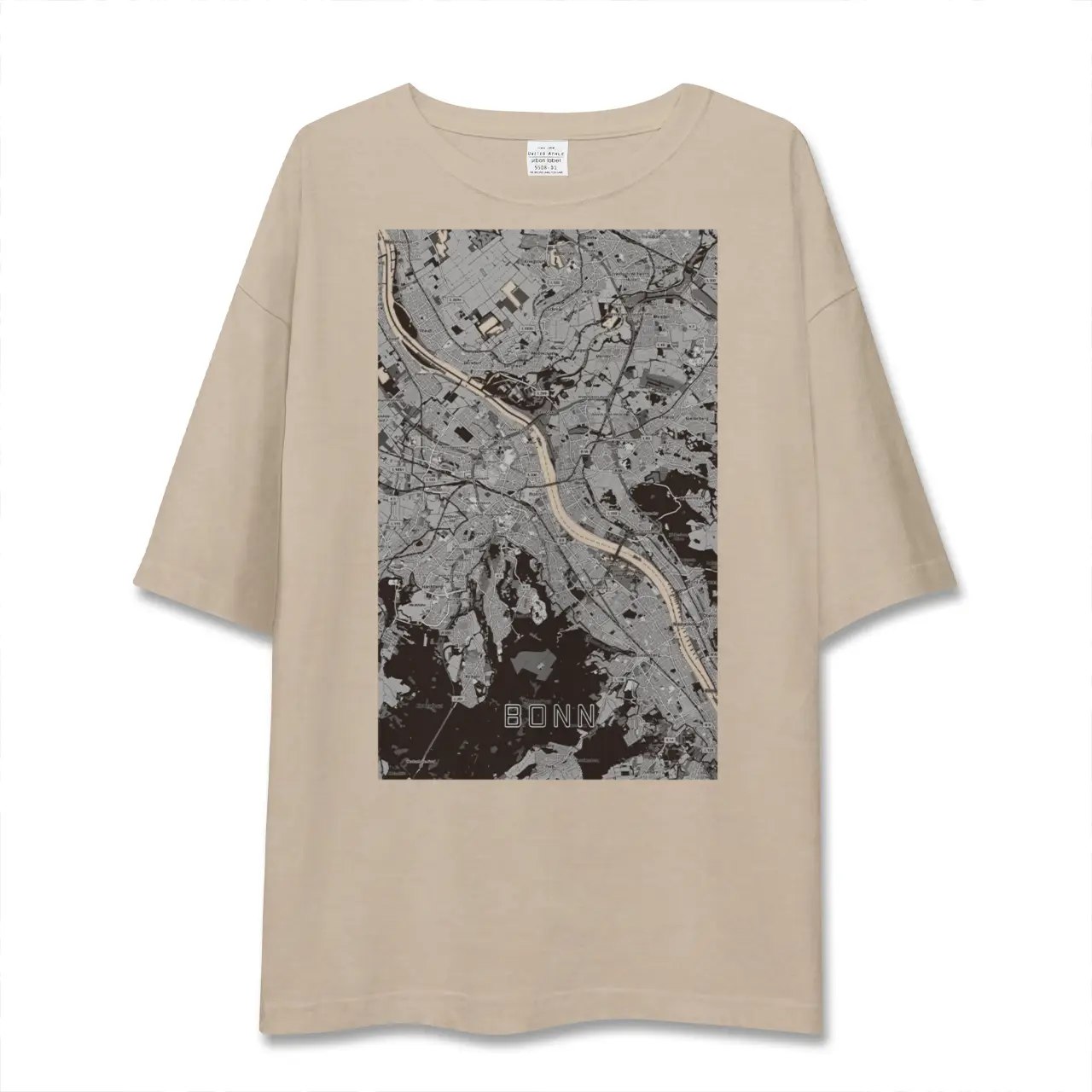 【ボン（ドイツ）】地図柄ビッグシルエットTシャツ