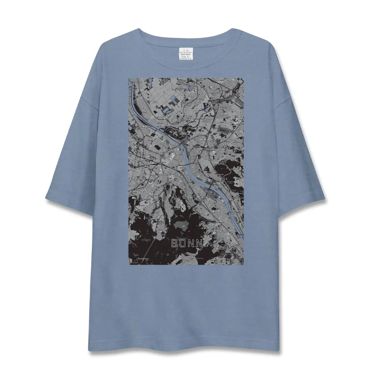 【ボン（ドイツ）】地図柄ビッグシルエットTシャツ