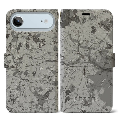 【ボストン（アメリカ）】地図柄iPhoneケース（手帳タイプ）