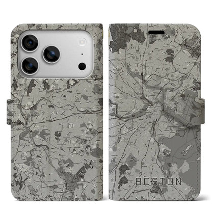 【ボストン（アメリカ）】地図柄iPhoneケース（手帳タイプ）