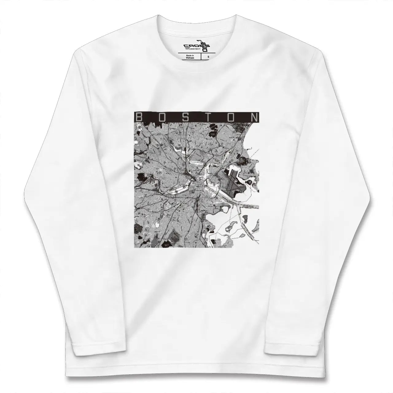 【ボストン（アメリカ）】地図柄ロングスリーブTシャツ