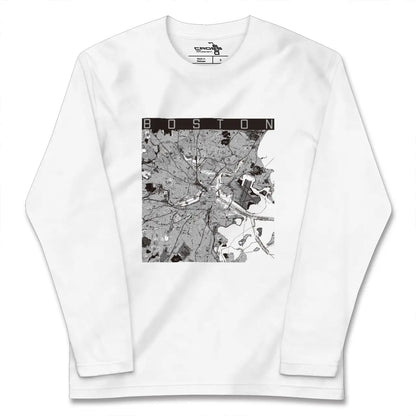 【ボストン（アメリカ）】地図柄ロングスリーブTシャツ