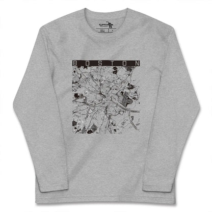 【ボストン（アメリカ）】地図柄ロングスリーブTシャツ