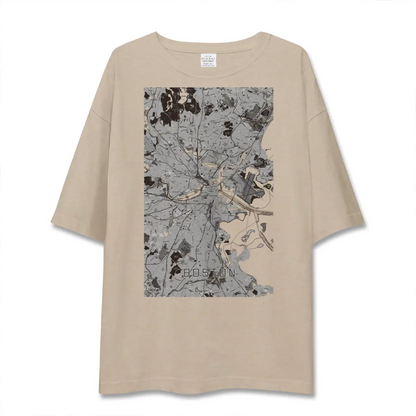 【ボストン（アメリカ）】地図柄ビッグシルエットTシャツ