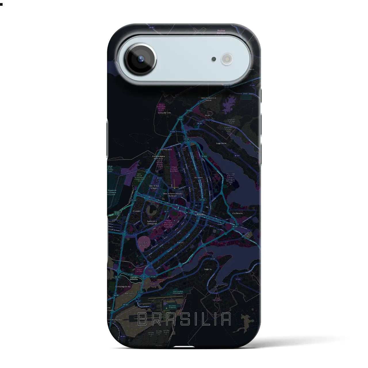 【ブラジリア（ブラジル）】地図柄iPhoneケース（バックカバータイプ）