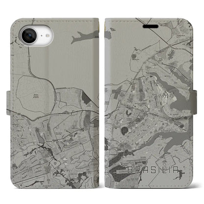 【ブラジリア（ブラジル）】地図柄iPhoneケース（手帳タイプ）