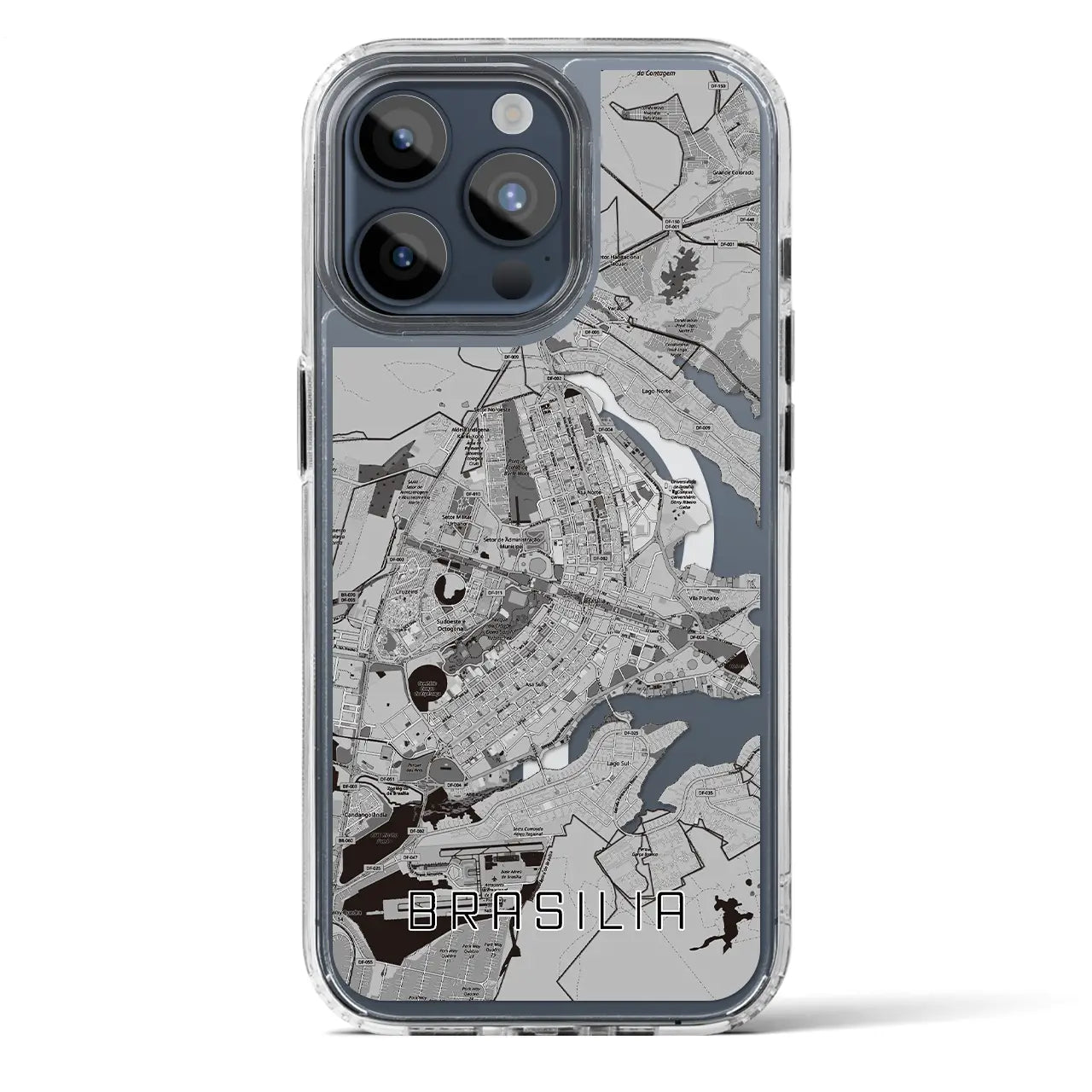 【ブラジリア（ブラジル）】地図柄iPhoneケース（MagSafeタイプ）