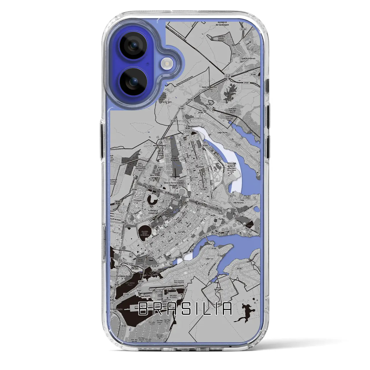【ブラジリア（ブラジル）】地図柄iPhoneケース（MagSafeタイプ）