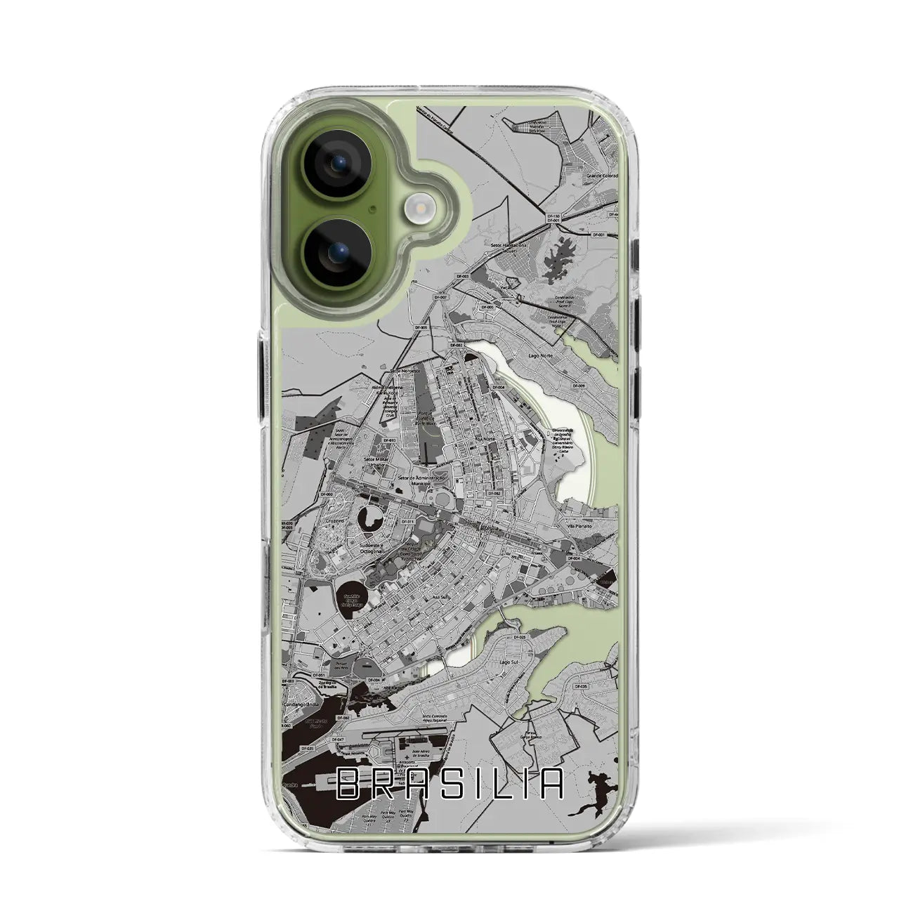 【ブラジリア（ブラジル）】地図柄iPhoneケース（MagSafeタイプ）