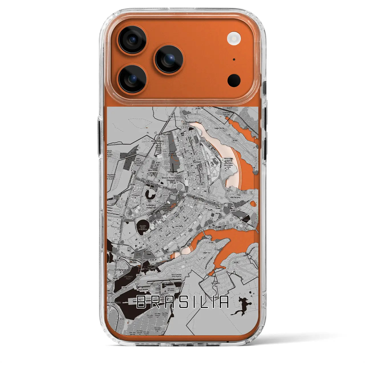 【ブラジリア（ブラジル）】地図柄iPhoneケース（MagSafeタイプ）