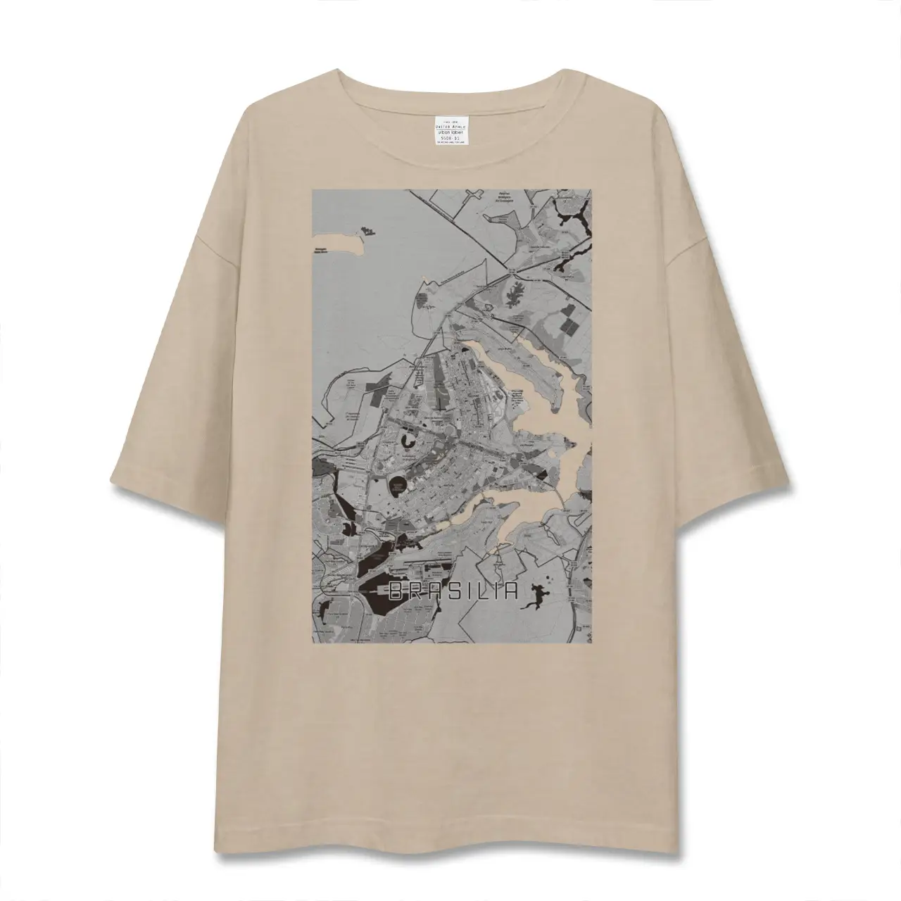 【ブラジリア（ブラジル）】地図柄ビッグシルエットTシャツ