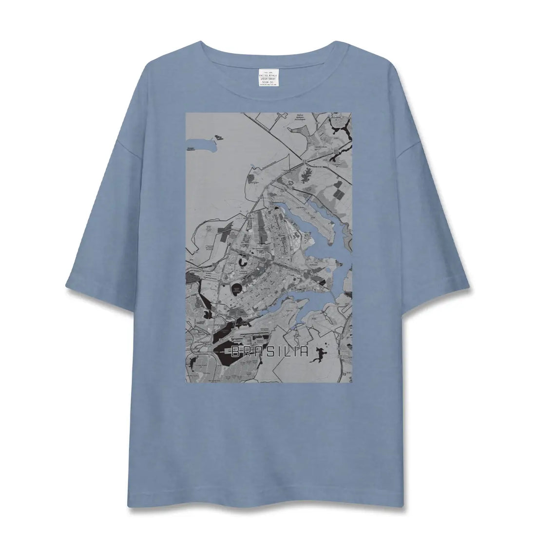 【ブラジリア（ブラジル）】地図柄ビッグシルエットTシャツ