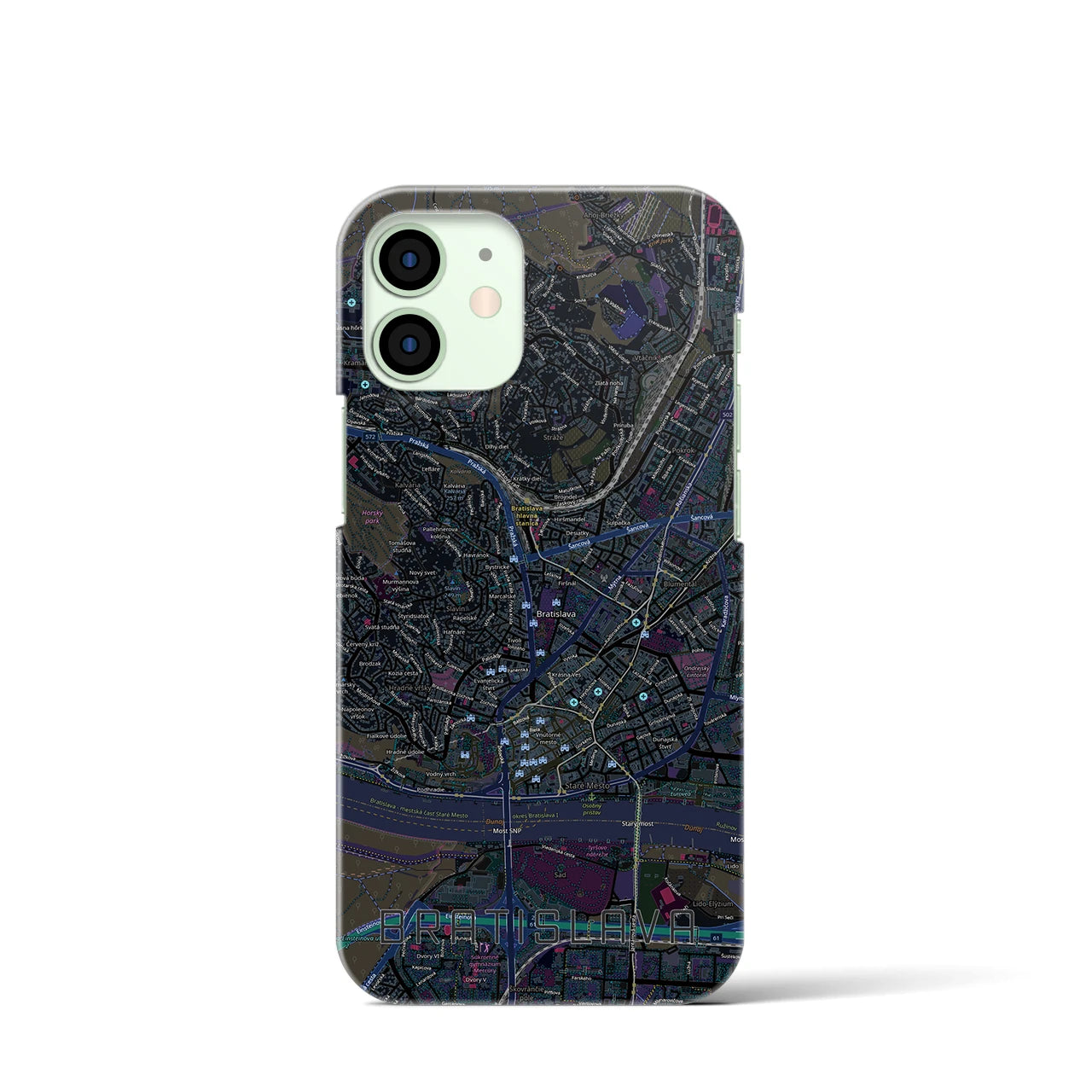 【ブラチスラヴァ（スロバキア）】地図柄iPhoneケース（バックカバータイプ）