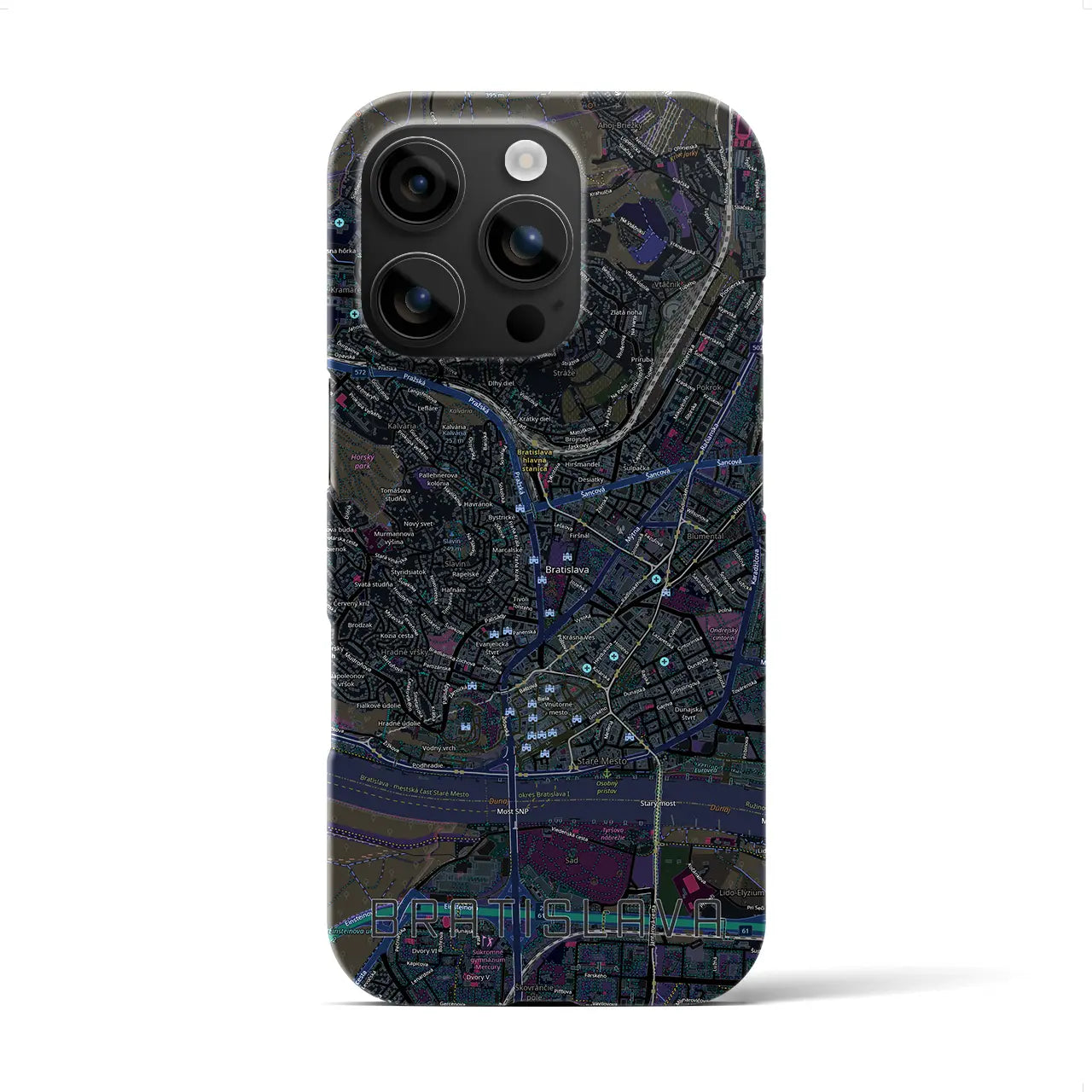 【ブラチスラヴァ（スロバキア）】地図柄iPhoneケース（バックカバータイプ）
