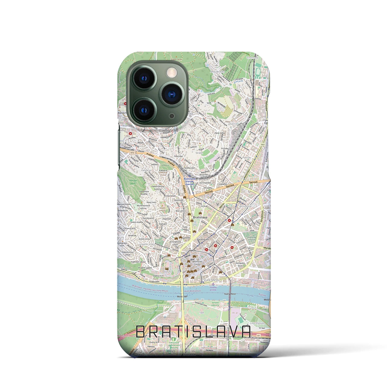 【ブラチスラヴァ（スロバキア）】地図柄iPhoneケース（バックカバータイプ）