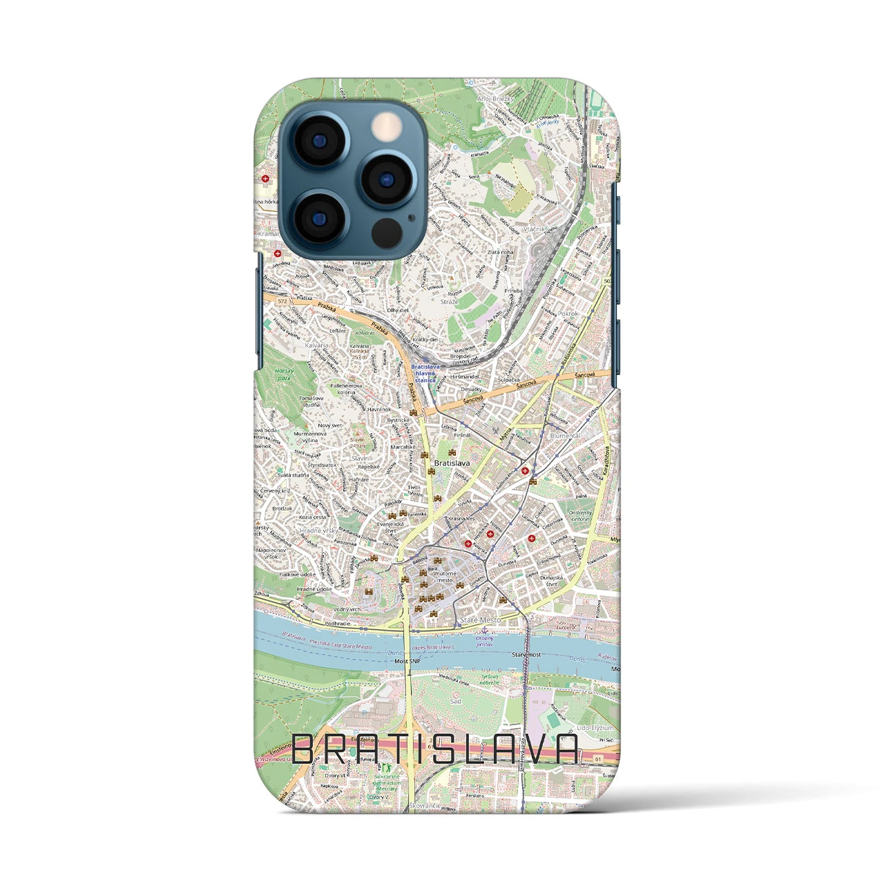 【ブラチスラヴァ（スロバキア）】地図柄iPhoneケース（バックカバータイプ）