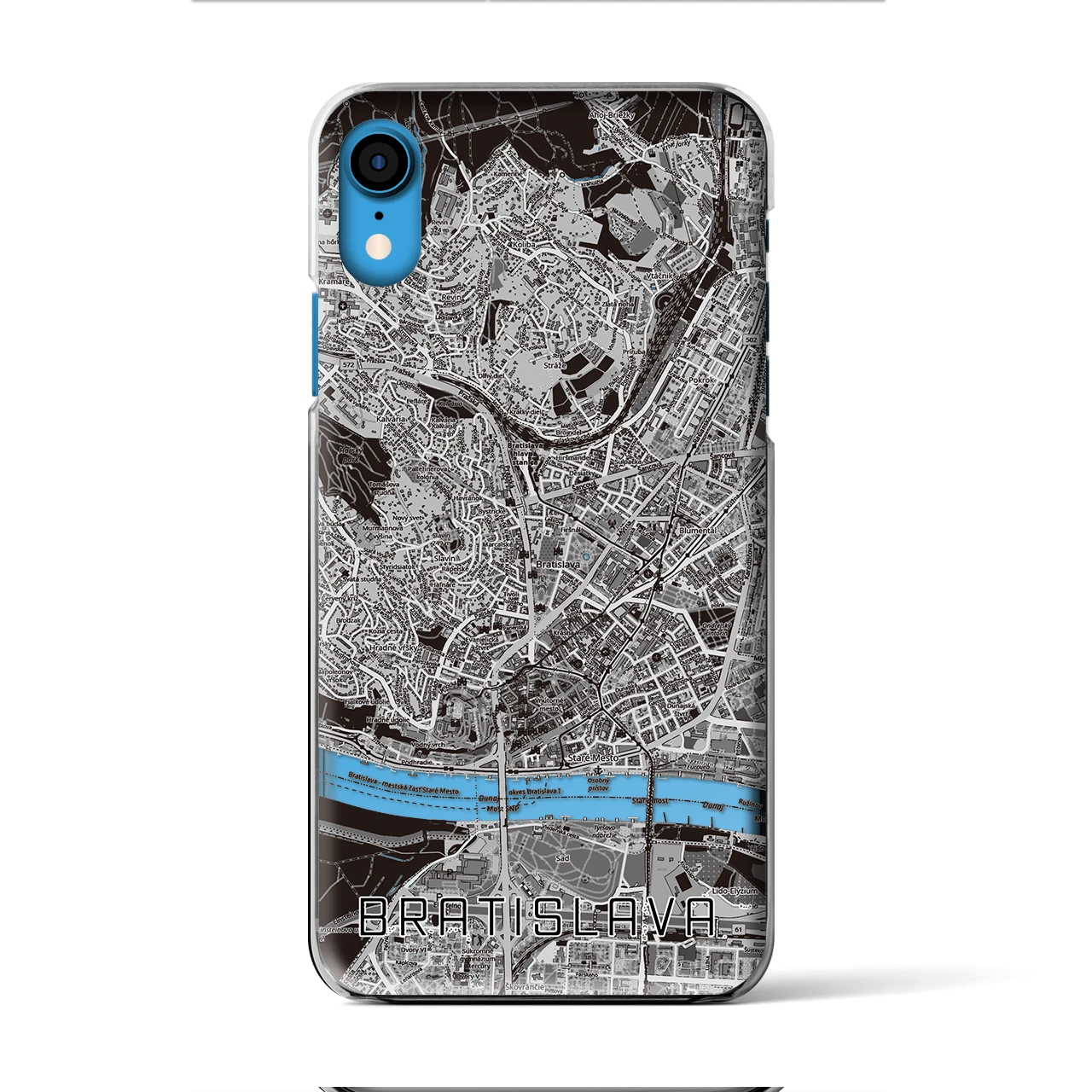 【ブラチスラヴァ（スロバキア）】地図柄iPhoneケース（クリアタイプ）