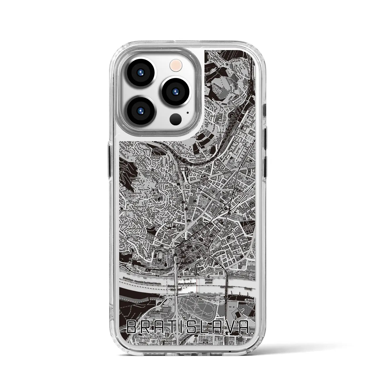 【ブラチスラヴァ（スロバキア）】地図柄iPhoneケース（MagSafeタイプ）