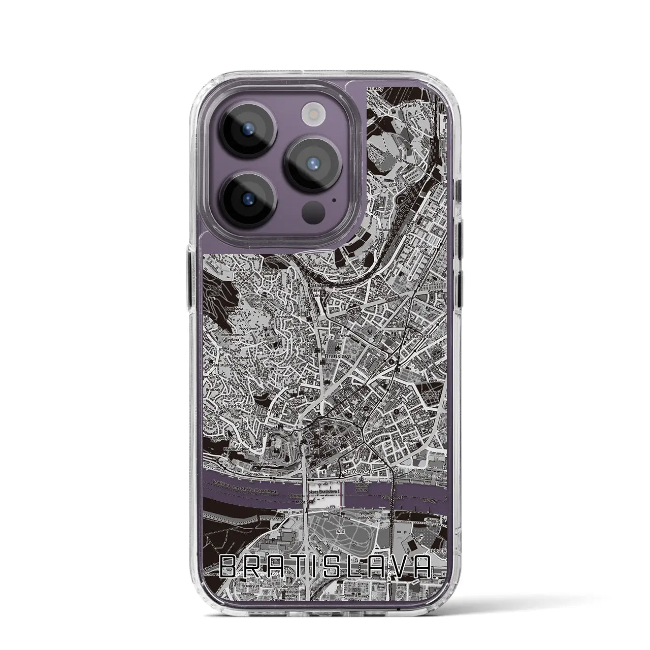 【ブラチスラヴァ（スロバキア）】地図柄iPhoneケース（MagSafeタイプ）