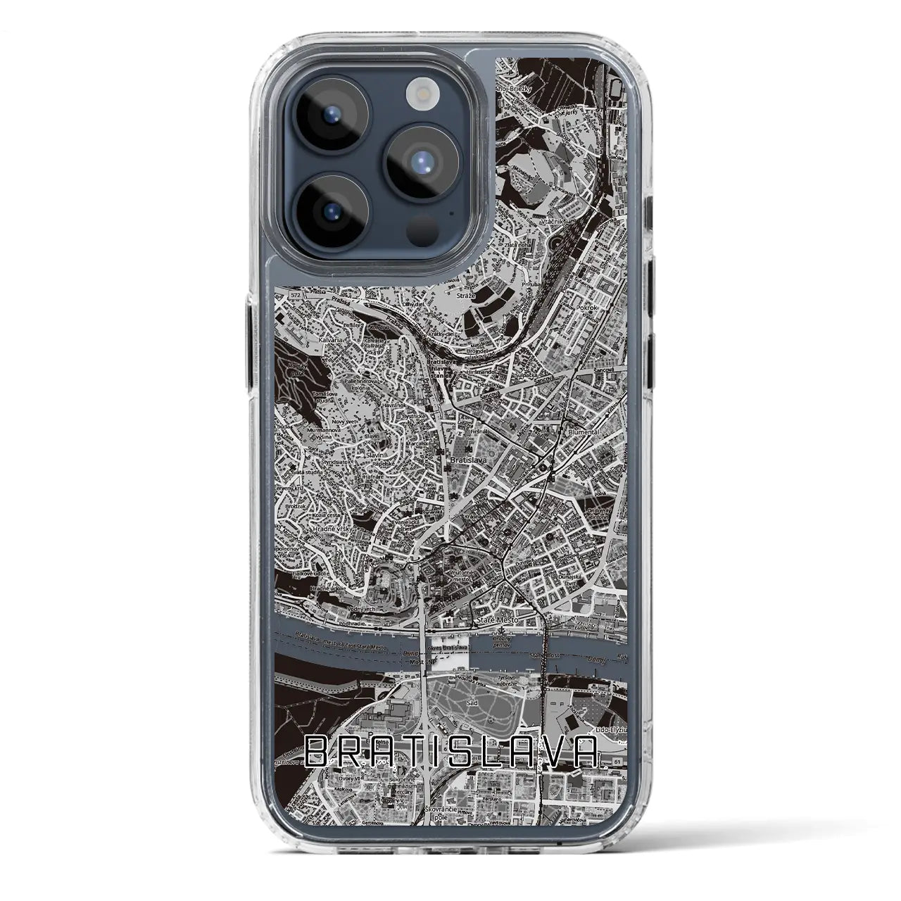 【ブラチスラヴァ（スロバキア）】地図柄iPhoneケース（MagSafeタイプ）