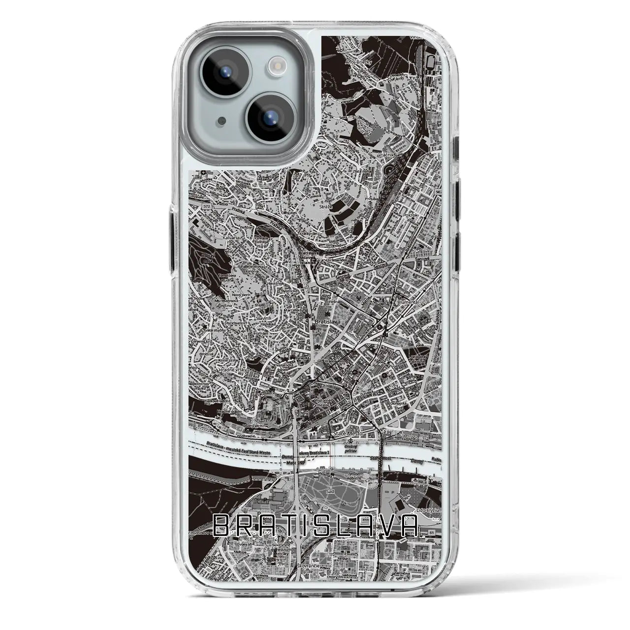 【ブラチスラヴァ（スロバキア）】地図柄iPhoneケース（MagSafeタイプ）
