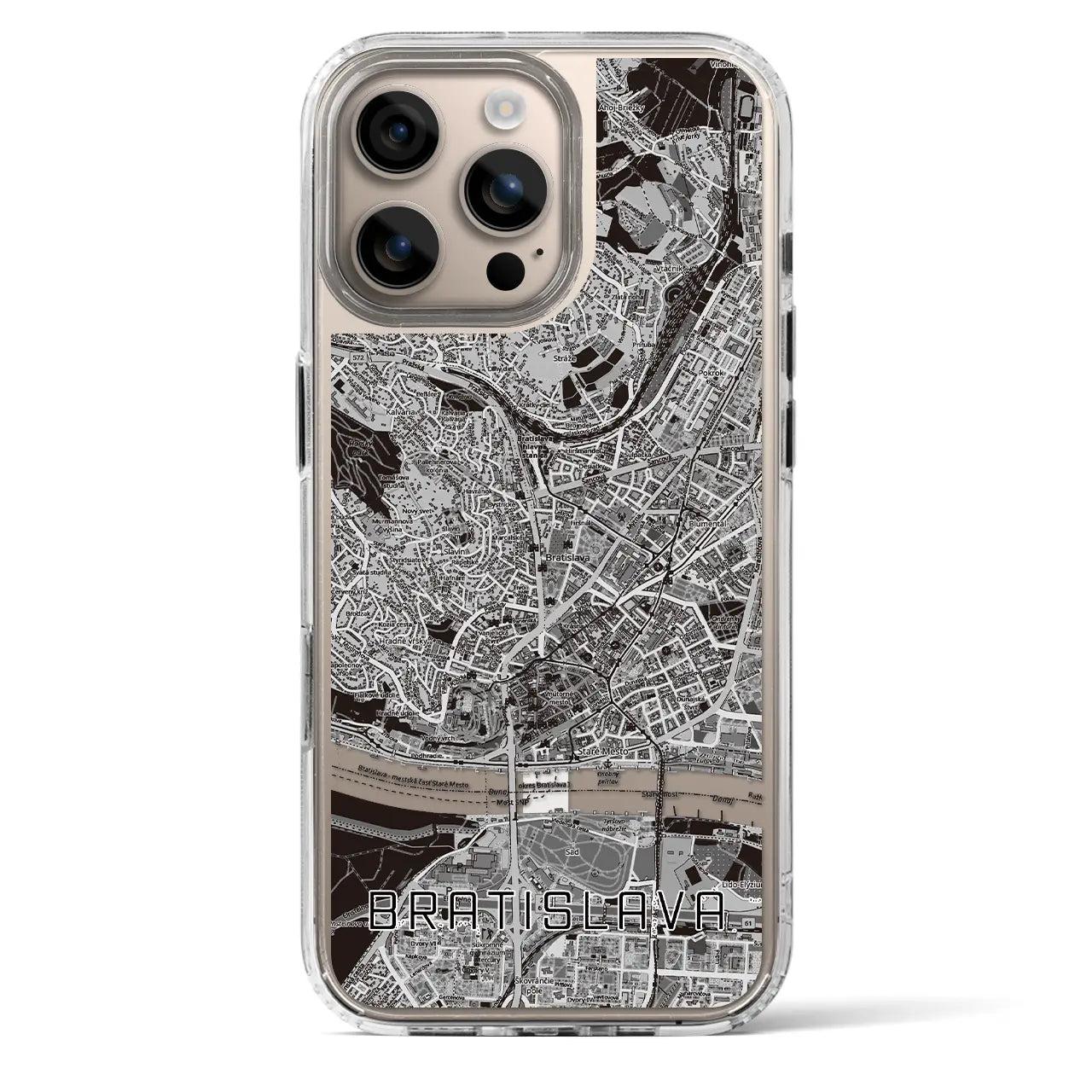 【ブラチスラヴァ（スロバキア）】地図柄iPhoneケース（MagSafeタイプ）