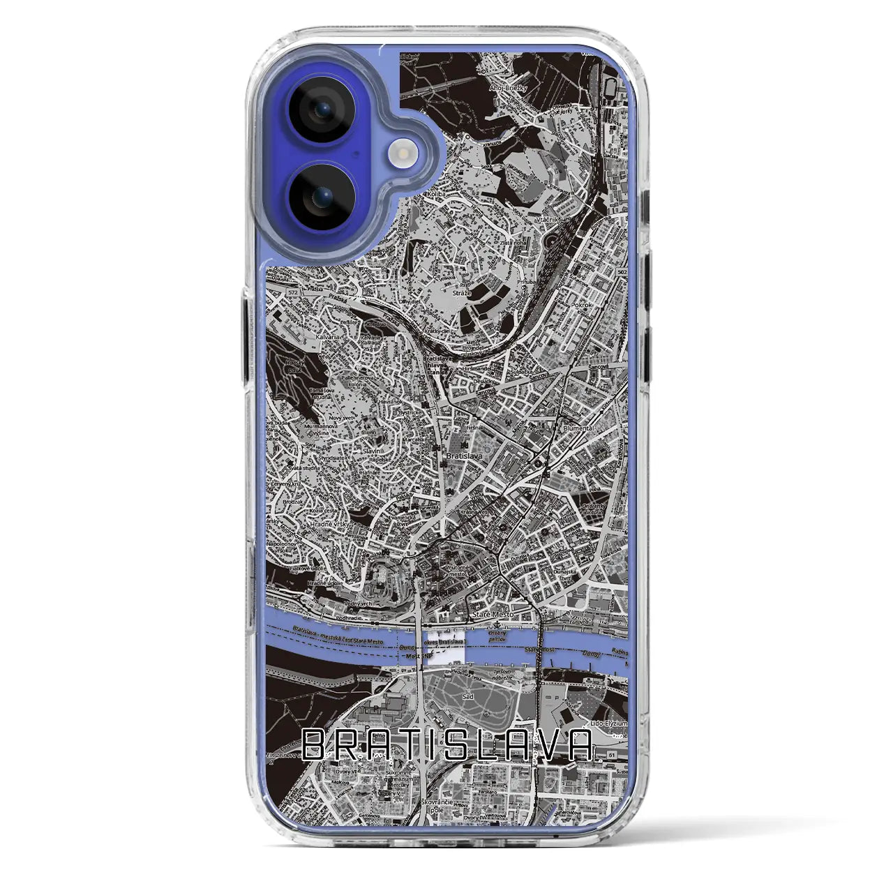 【ブラチスラヴァ（スロバキア）】地図柄iPhoneケース（MagSafeタイプ）