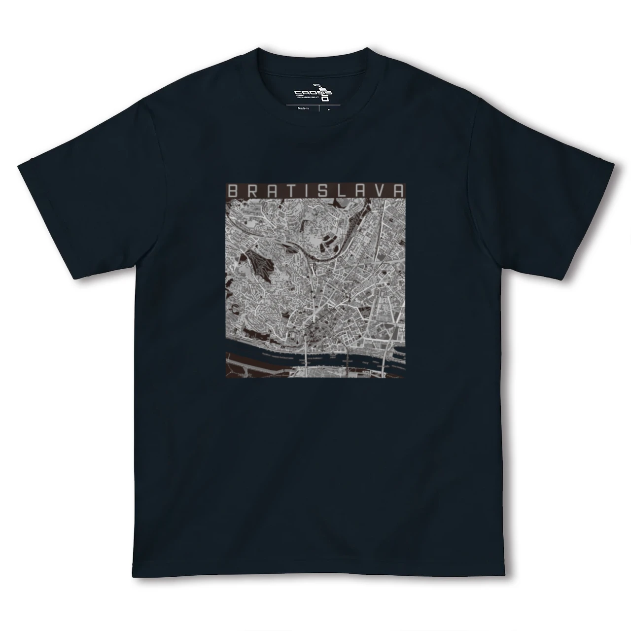 【ブラチスラヴァ（スロバキア）】地図柄ヘビーウェイトTシャツ