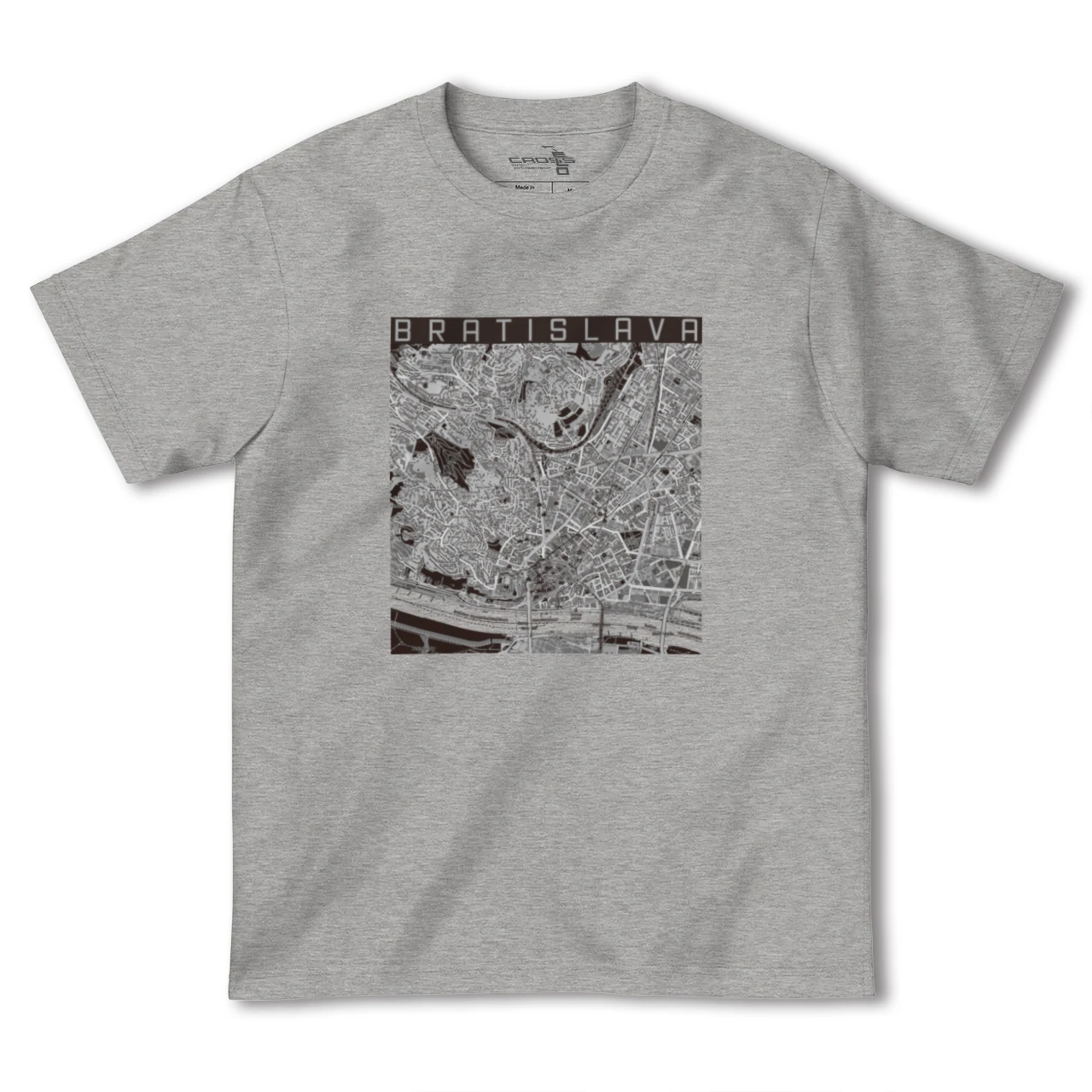 【ブラチスラヴァ（スロバキア）】地図柄ヘビーウェイトTシャツ