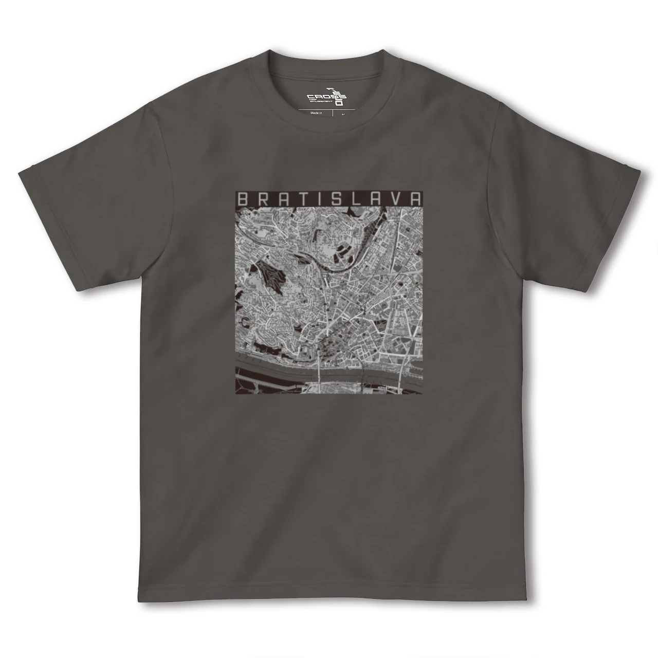 【ブラチスラヴァ（スロバキア）】地図柄ヘビーウェイトTシャツ