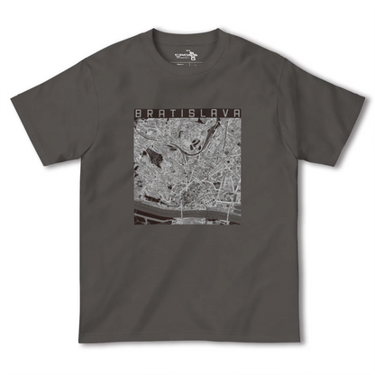 【ブラチスラヴァ（スロバキア）】地図柄ヘビーウェイトTシャツ