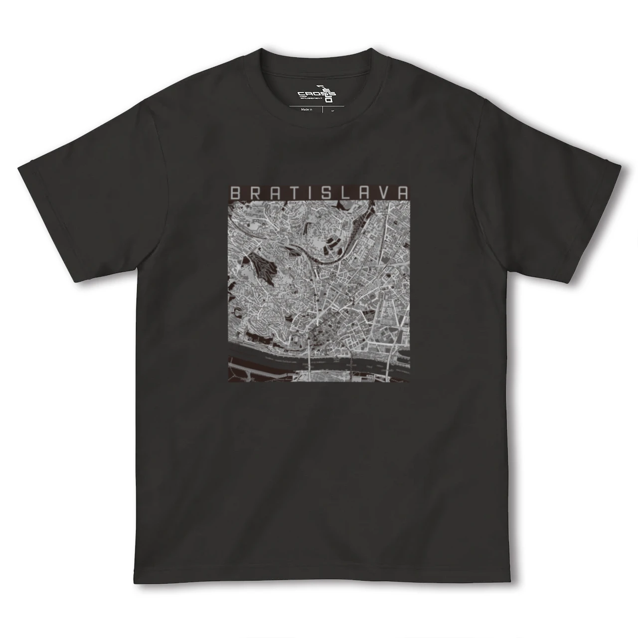 【ブラチスラヴァ（スロバキア）】地図柄ヘビーウェイトTシャツ