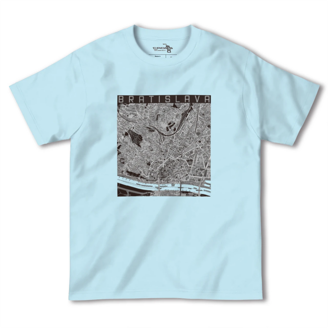 【ブラチスラヴァ（スロバキア）】地図柄ヘビーウェイトTシャツ