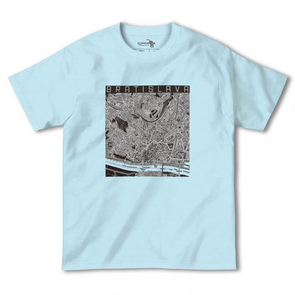 【ブラチスラヴァ（スロバキア）】地図柄ヘビーウェイトTシャツ