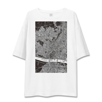 【ブラチスラヴァ（スロバキア）】地図柄ビッグシルエットTシャツ
