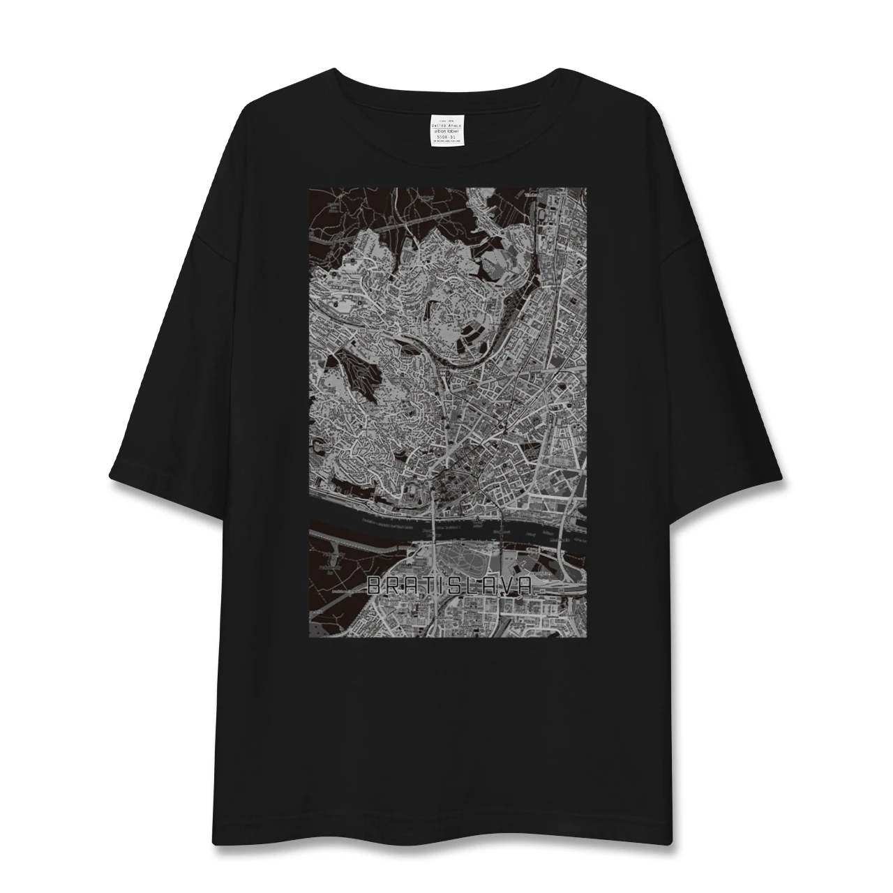 【ブラチスラヴァ（スロバキア）】地図柄ビッグシルエットTシャツ
